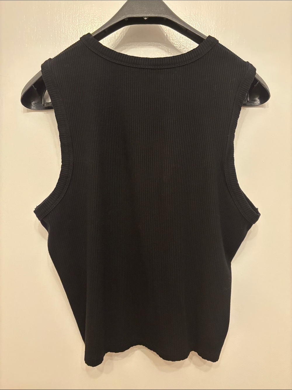 Reitmans Black Ribbed Button-Front Tank - Picture 3 of 4